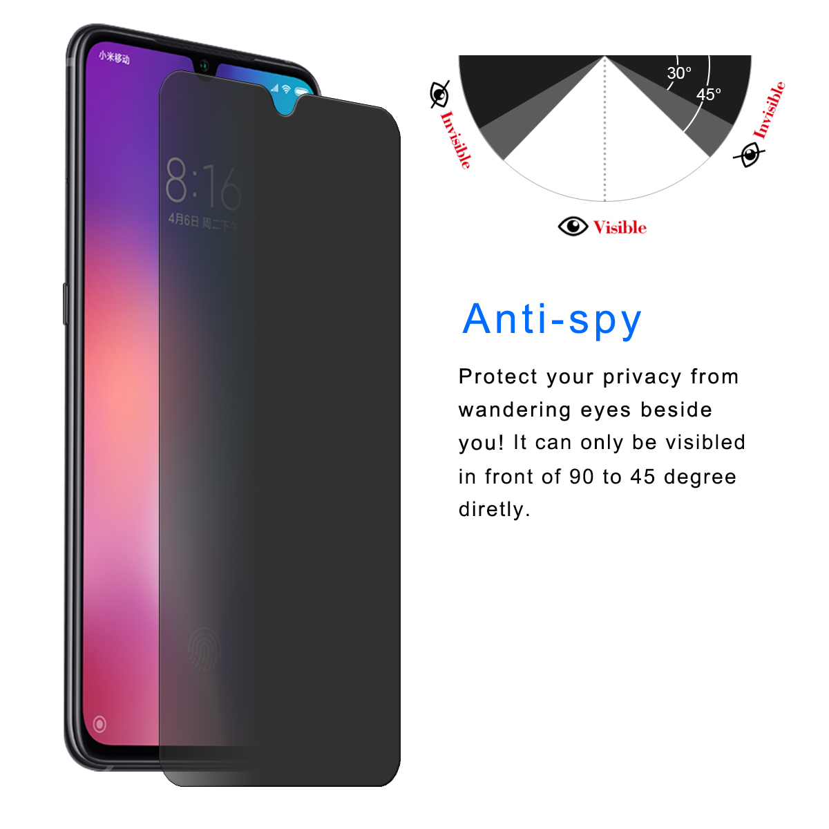 Enkay-9H-25D-Anti-peeping-Anti-explosion-Tempered-Glass-Screen-Protector-for-Xiaomi-Mi9-SE-Non-origi-1473025-2